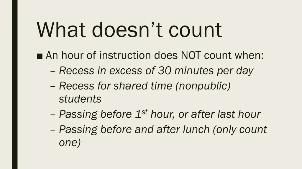 what doesn t count 2
