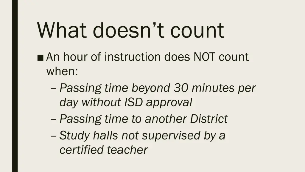 what doesn t count 3
