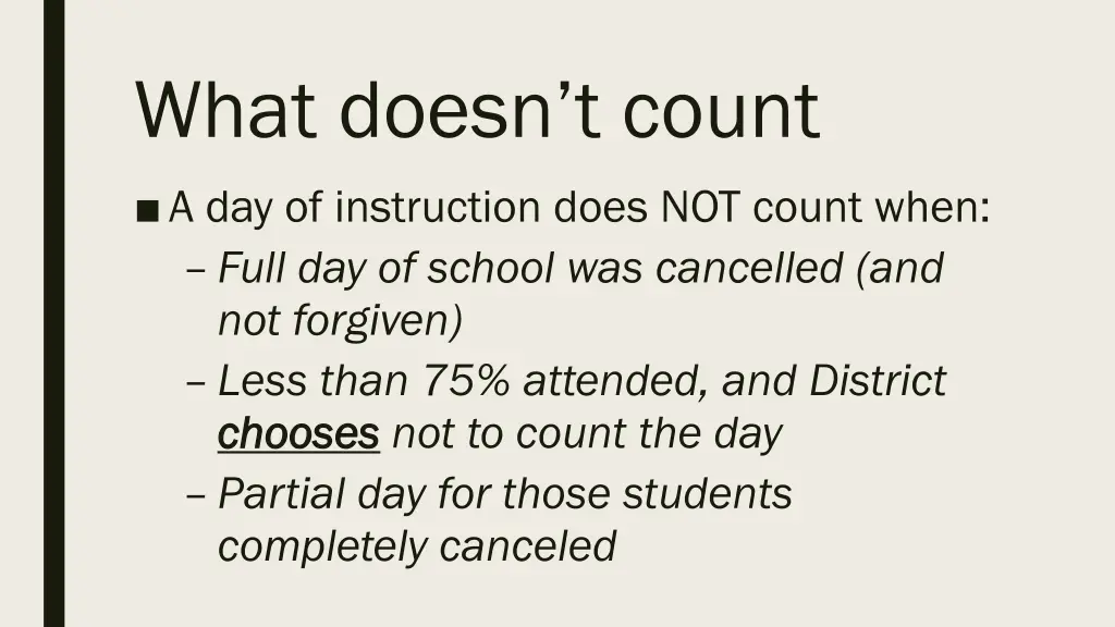 what doesn t count