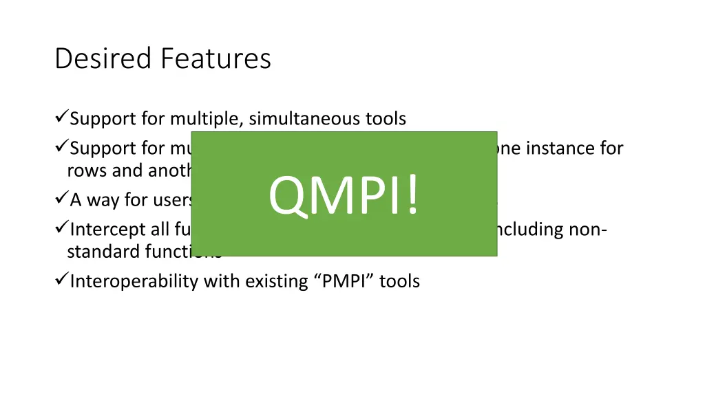 desired features 1