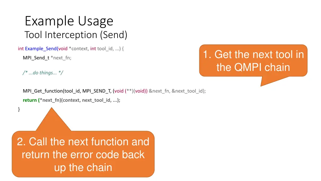 example usage tool interception send 1