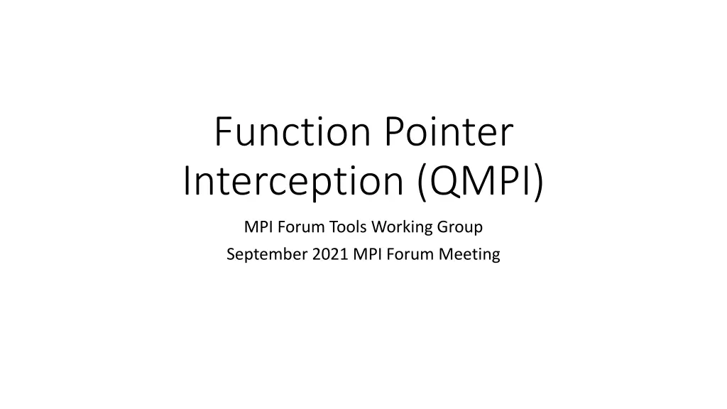 function pointer interception qmpi