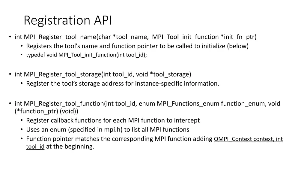 registration api