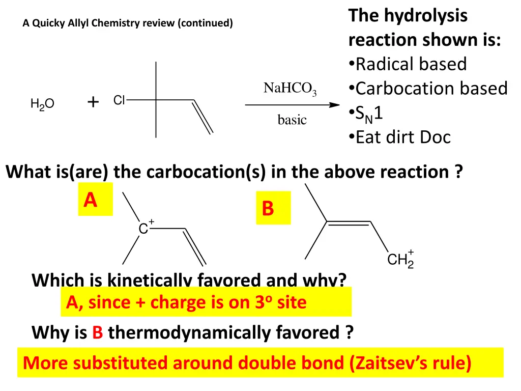 the hydrolysis reaction shown is radical based