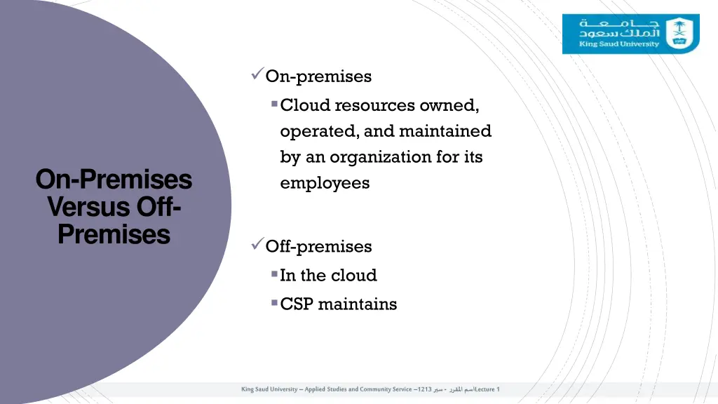 on premises cloud resources owned operated