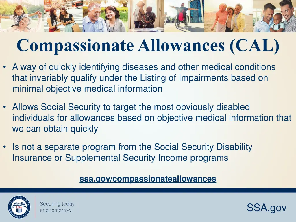 compassionate allowances cal