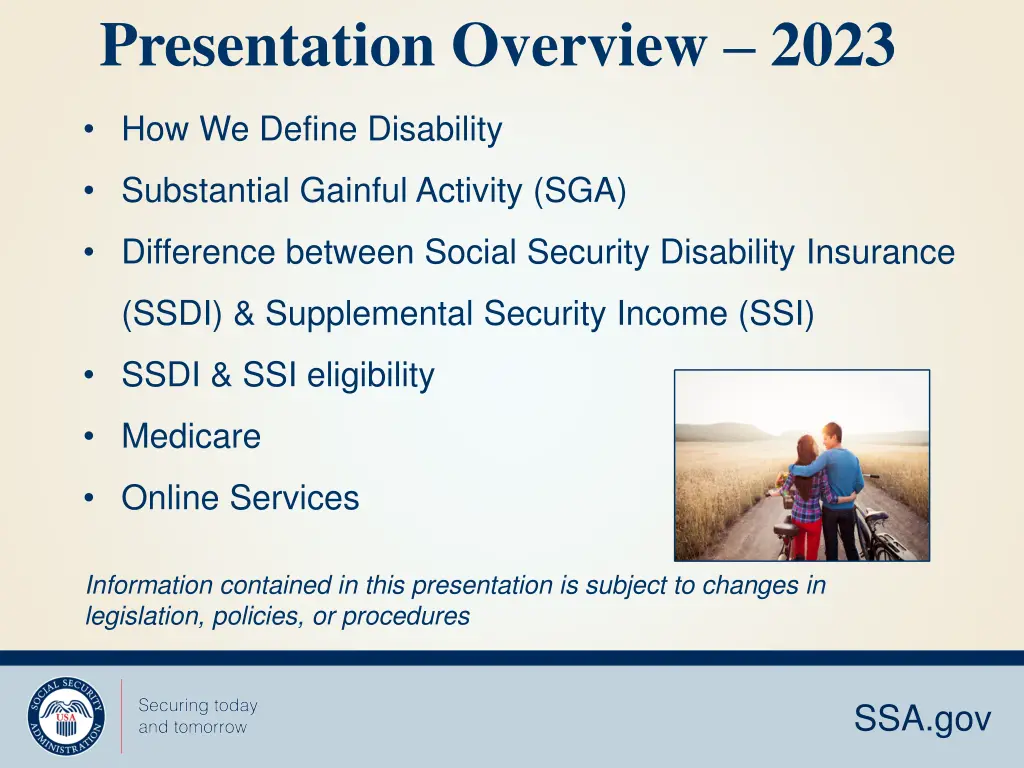 presentation overview 2023