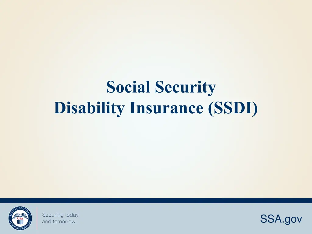 social security disability insurance ssdi