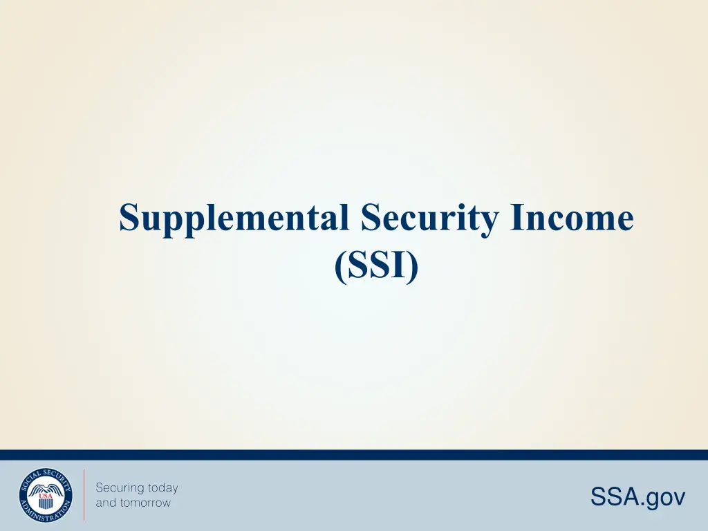 supplemental security income ssi