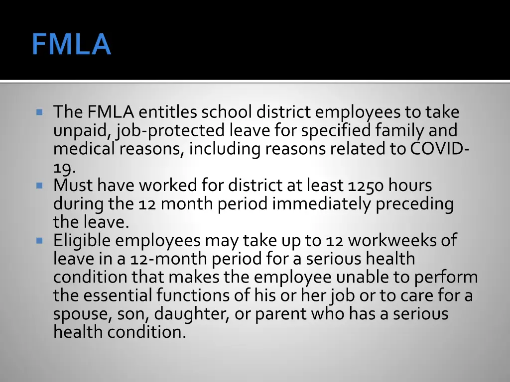 the fmla entitles school district employees