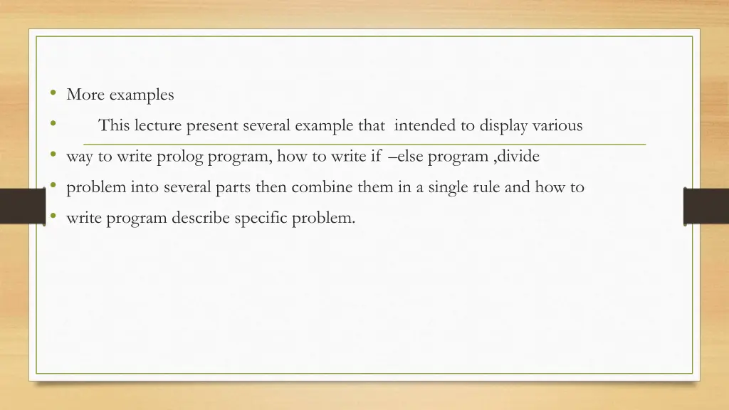 more examples this lecture present several