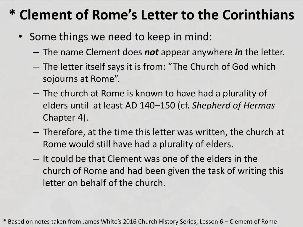 clement of rome s letter to the corinthians 1