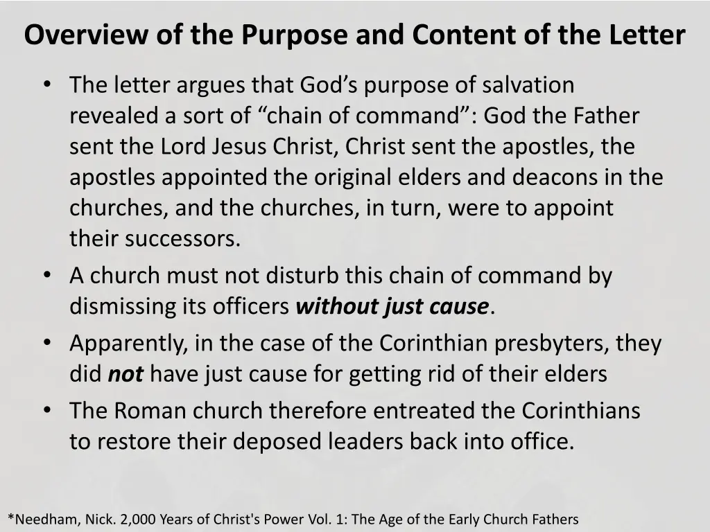 overview of the purpose and content of the letter 1