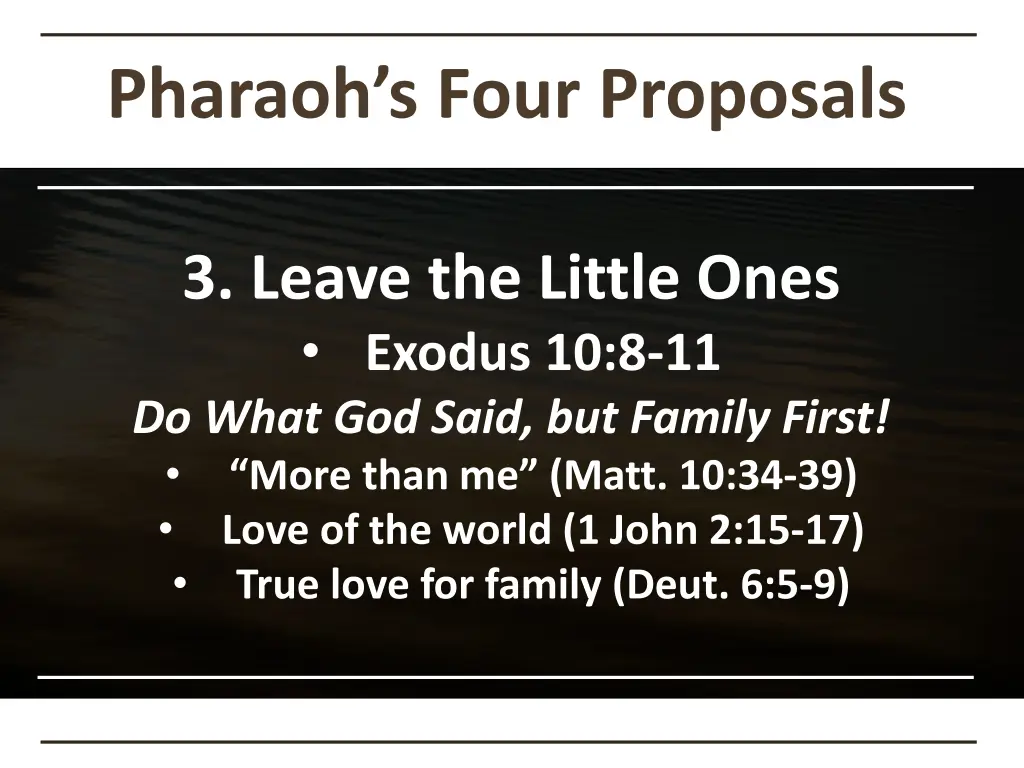 pharaoh s four proposals 2