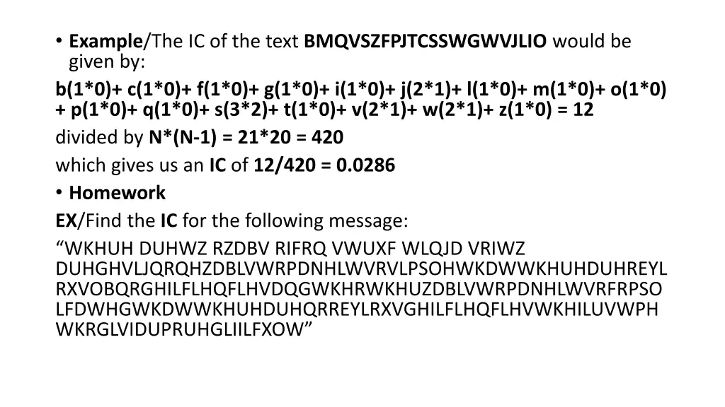 example the ic of the text bmqvszfpjtcsswgwvjlio
