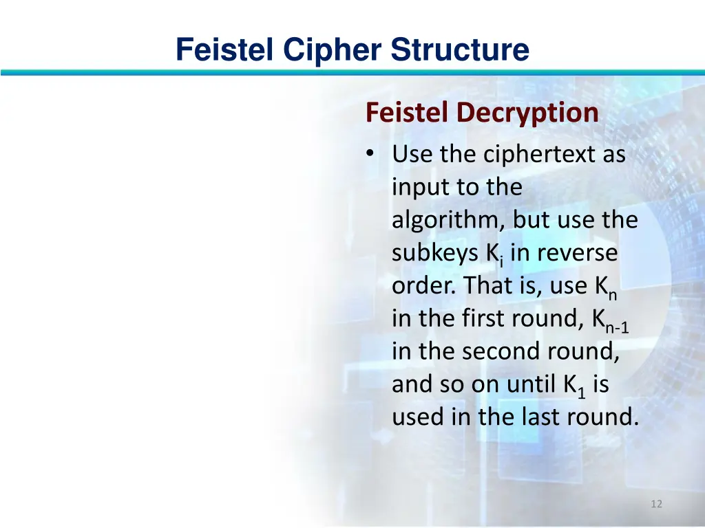 feistel cipher structure 11