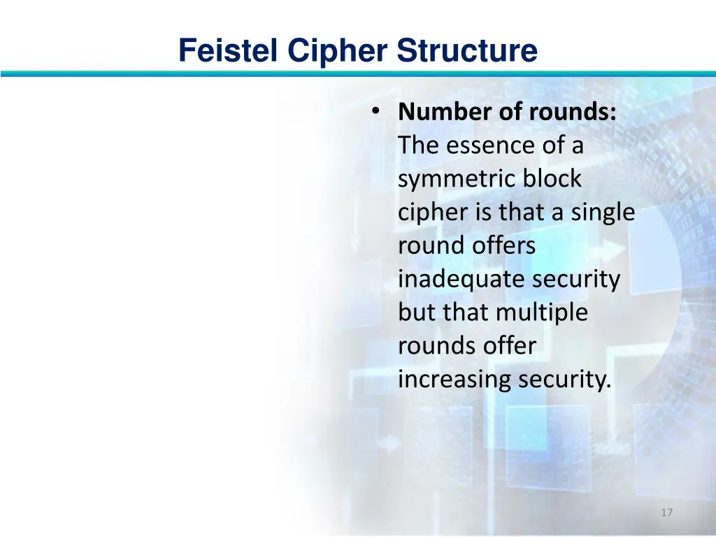 feistel cipher structure 16