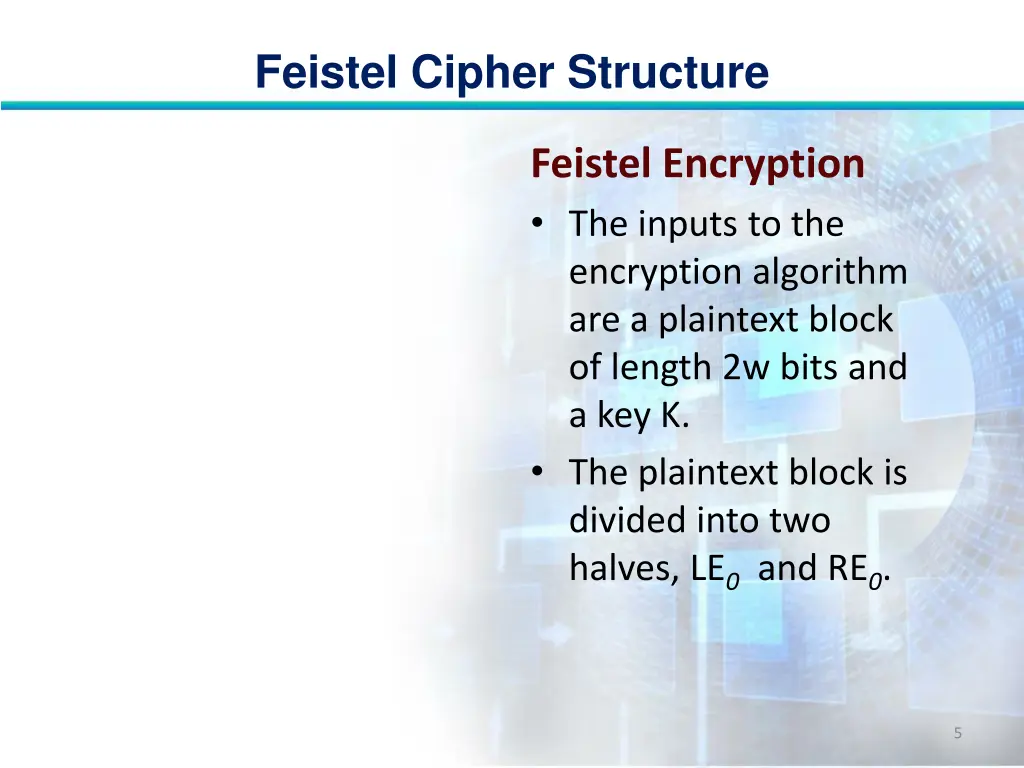 feistel cipher structure 4