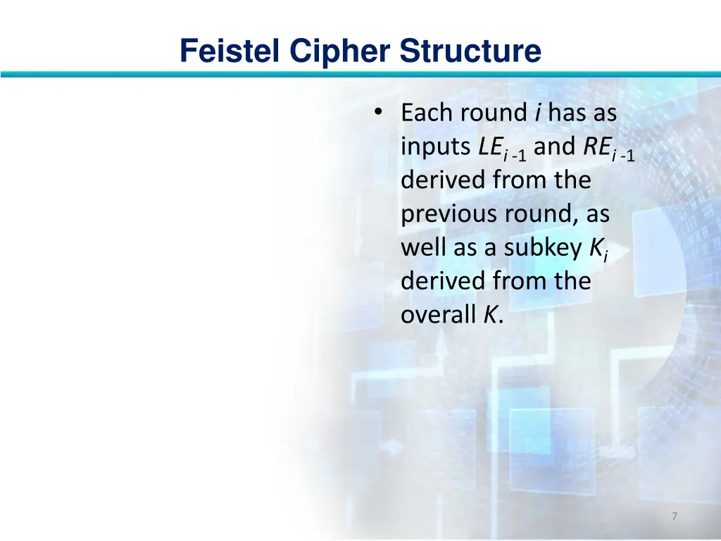 feistel cipher structure 6