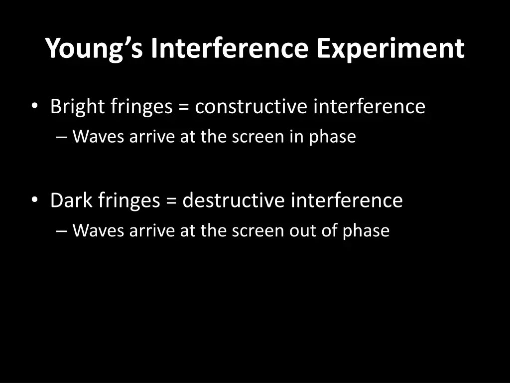 young s interference experiment
