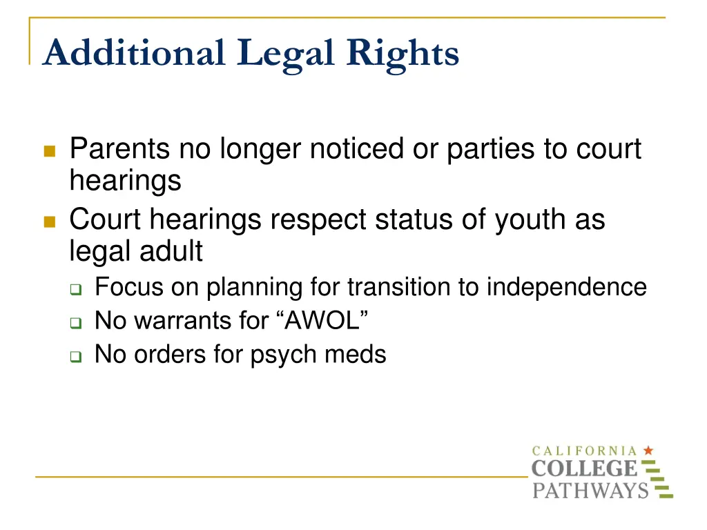 additional legal rights