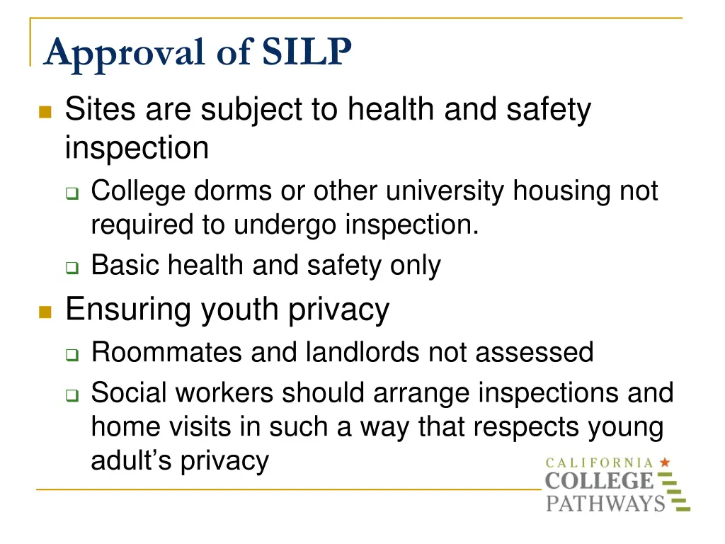 approval of silp 1