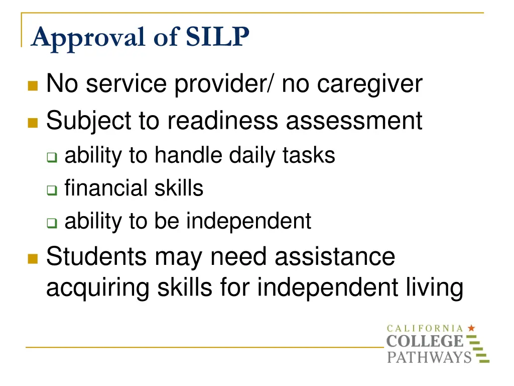 approval of silp
