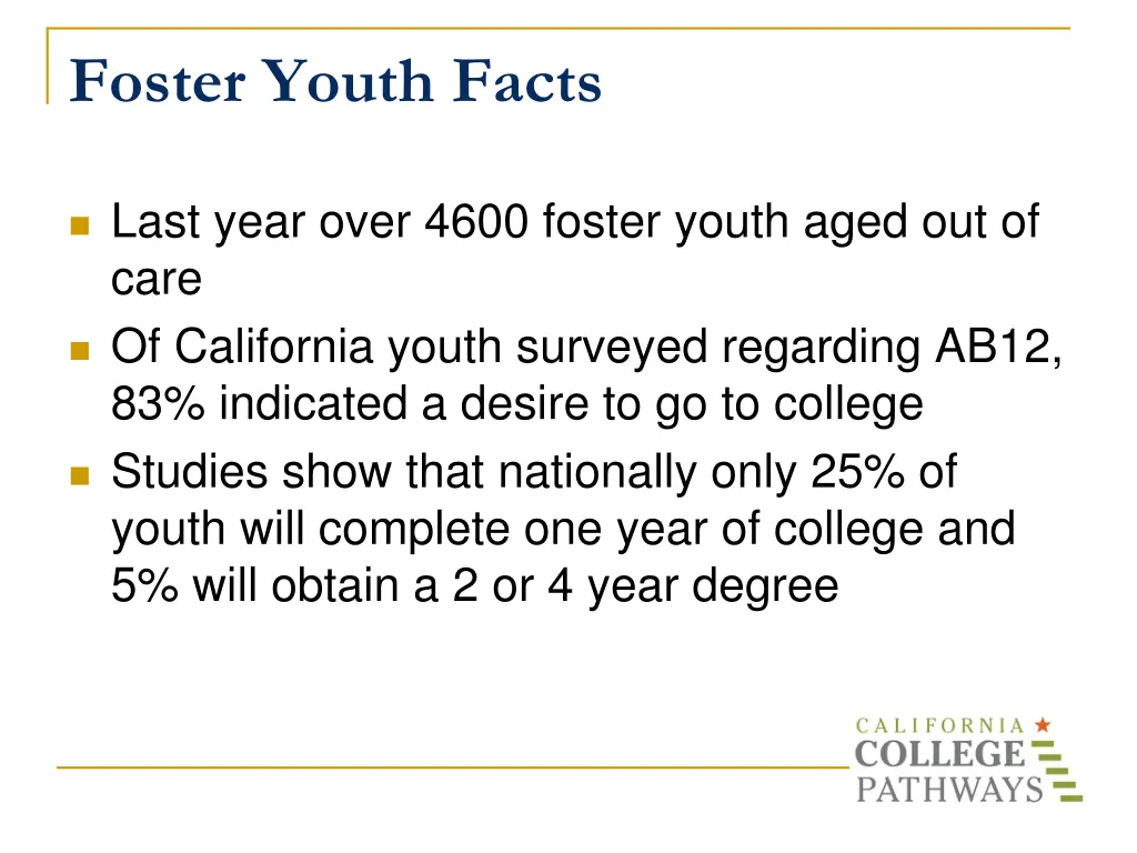 foster youth facts