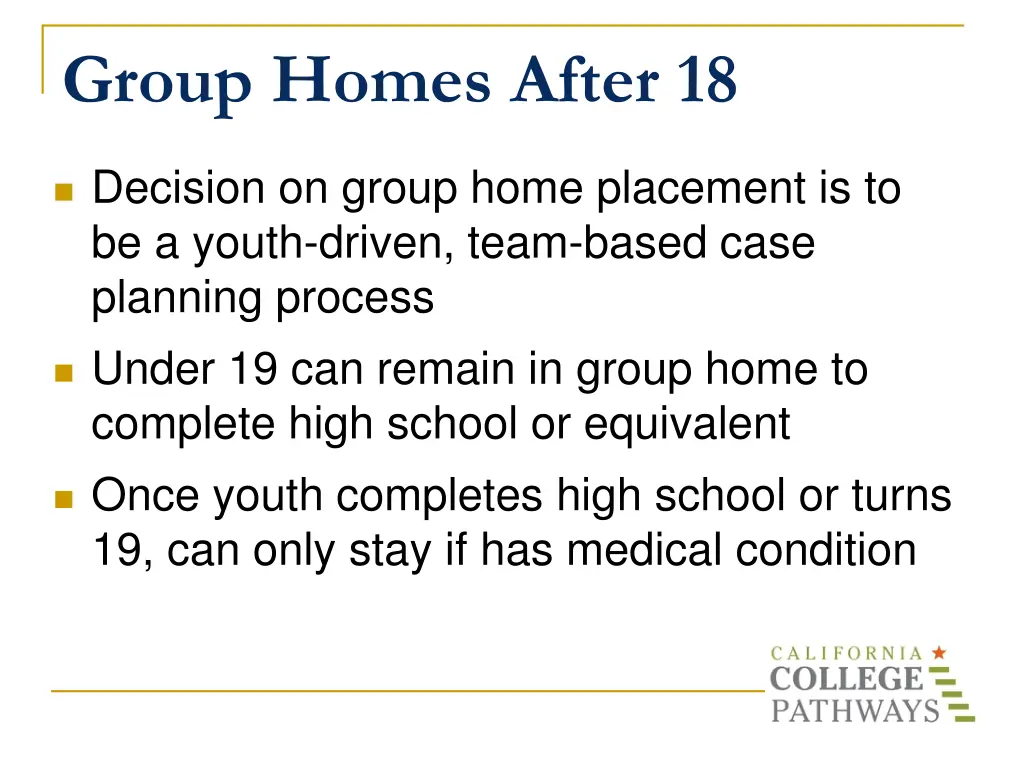 group homes after 18