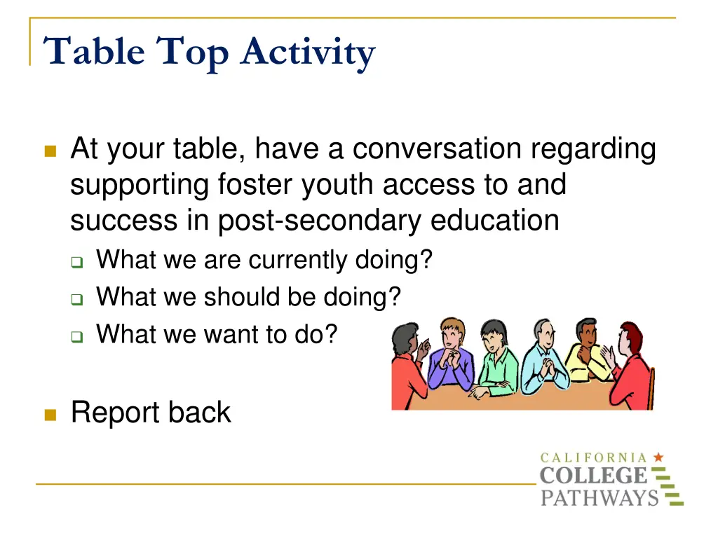 table top activity