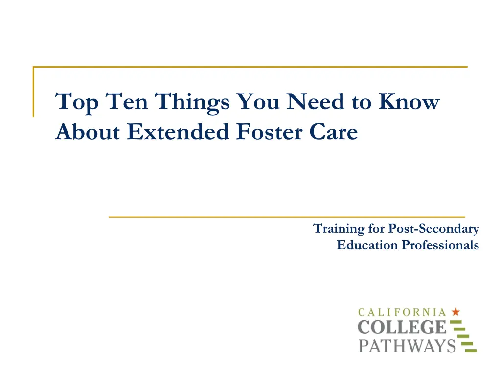top ten things you need to know about extended
