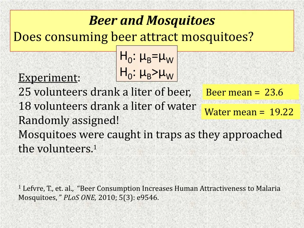 beer and mosquitoes