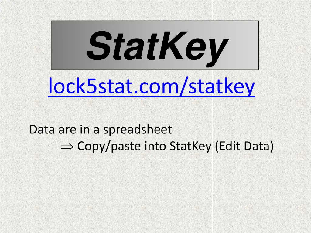 statkey 5