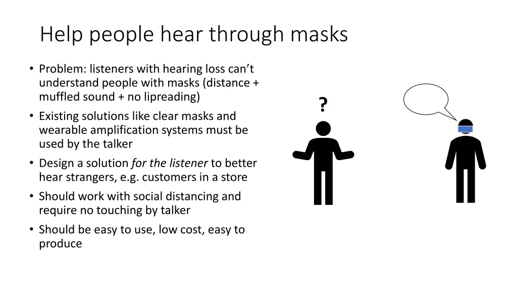 help people hear through masks