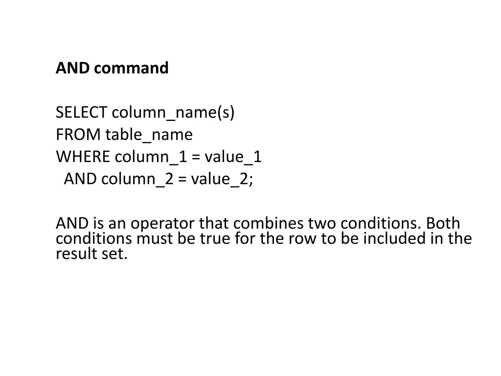 and command