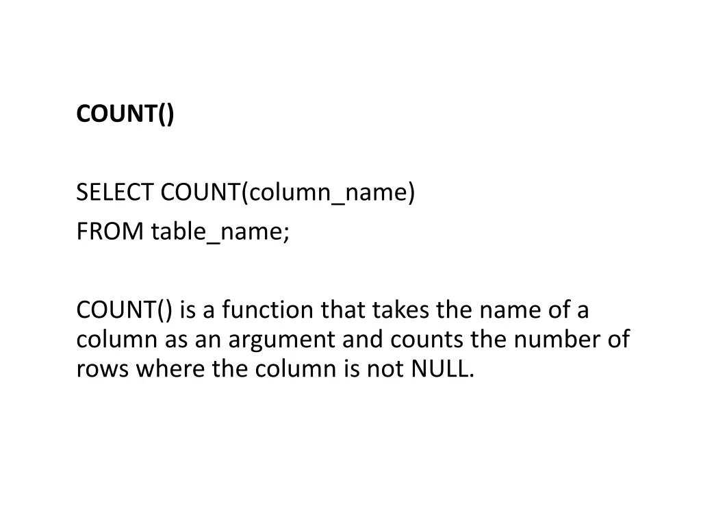 count