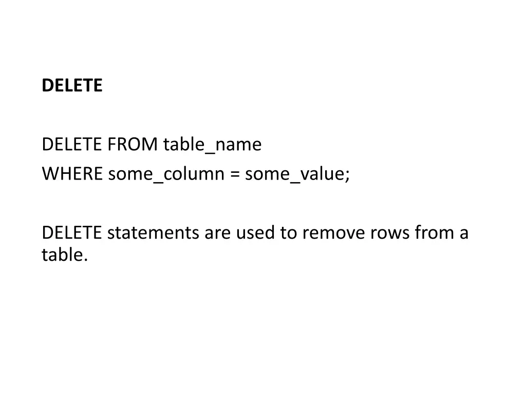 delete