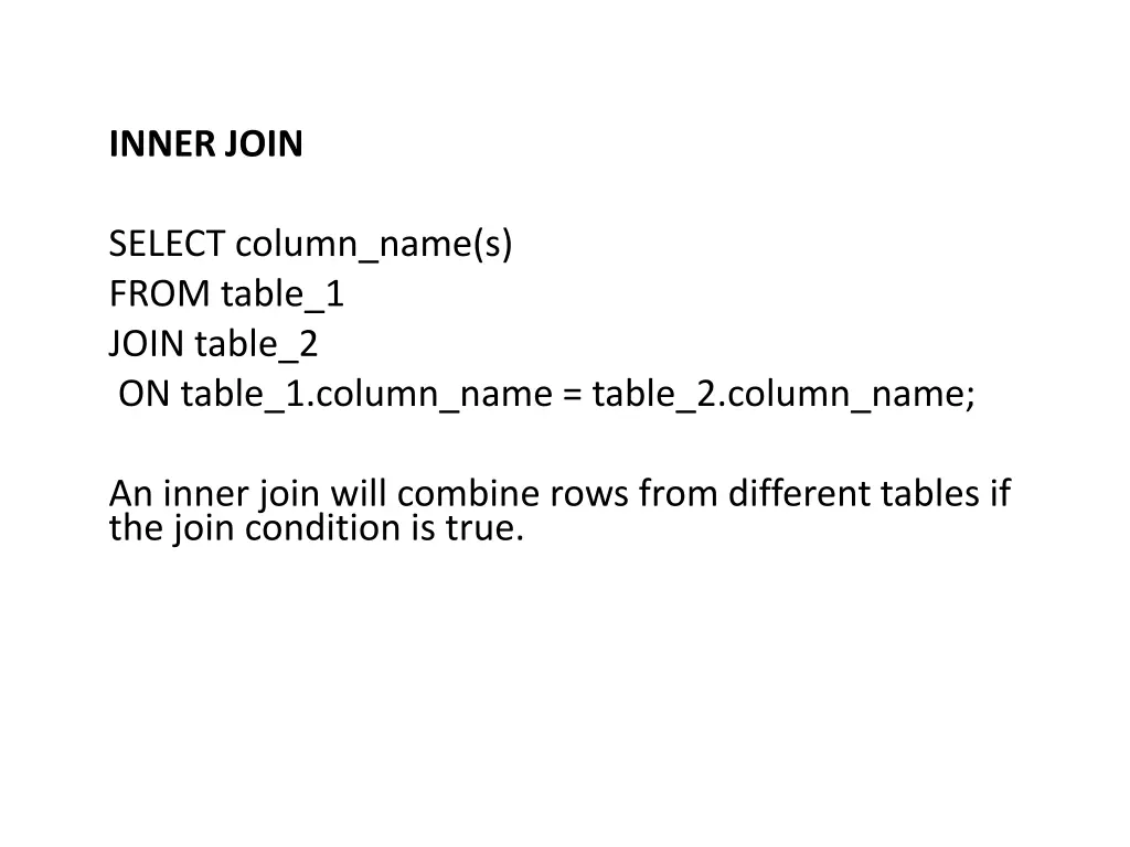 inner join