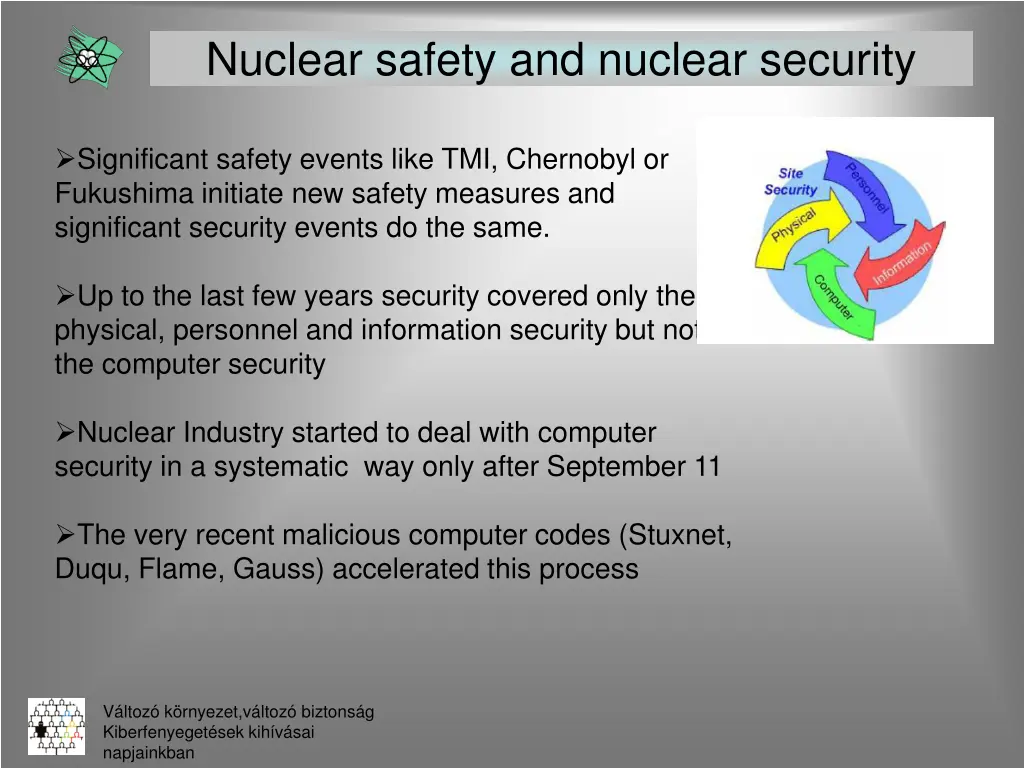 nuclear safety and nuclear security