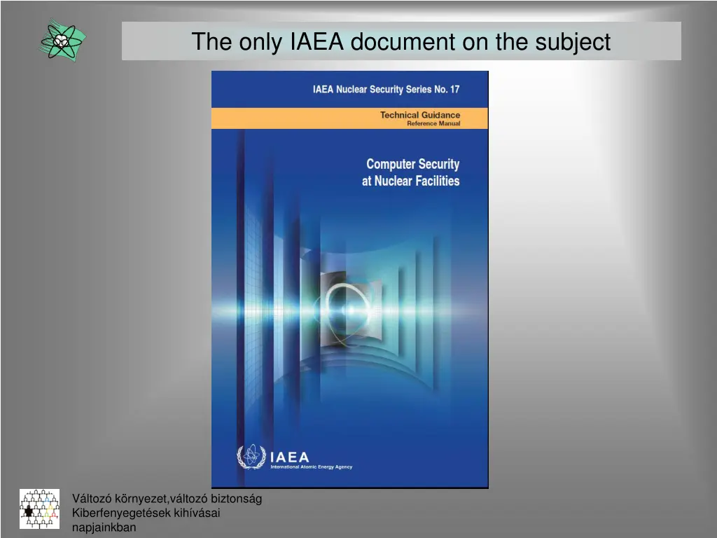 the only iaea document on the subject