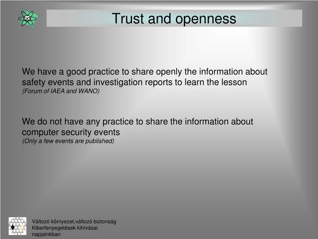 trust and openness