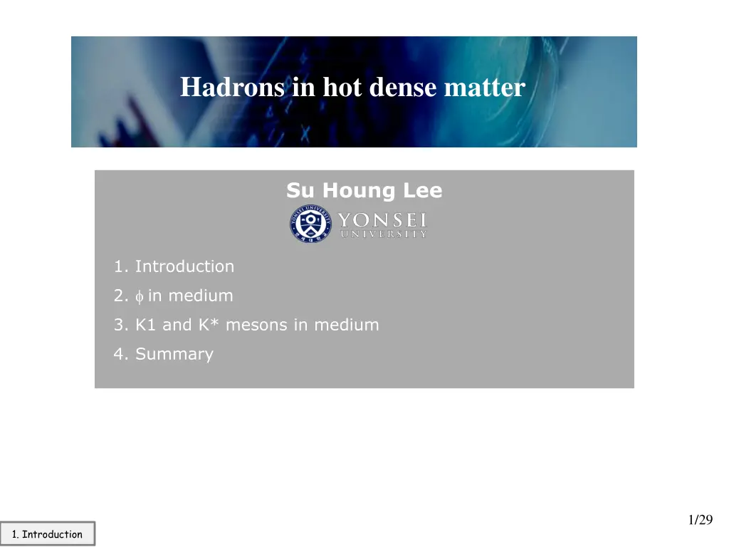hadrons in hot dense matter