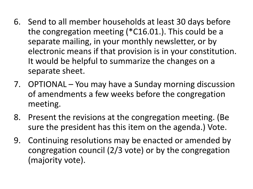 6 send to all member households at least 30 days