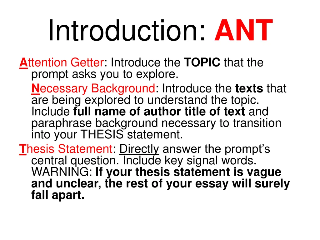 introduction ant