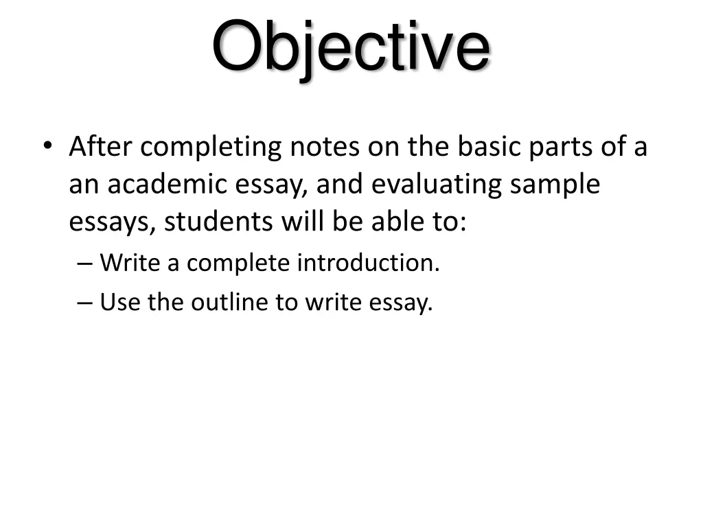 objective 1