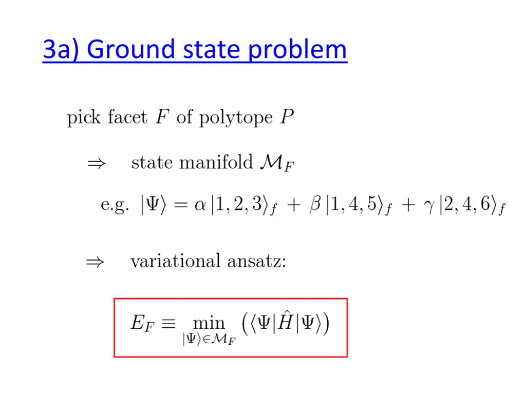 3a ground state problem