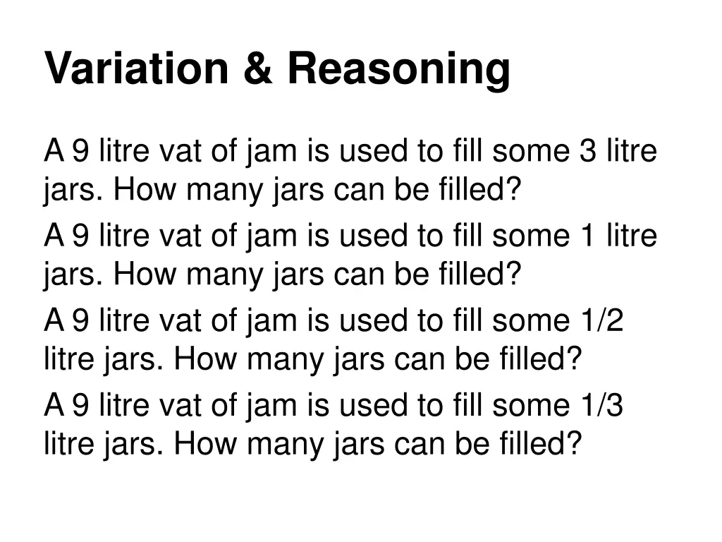 variation reasoning