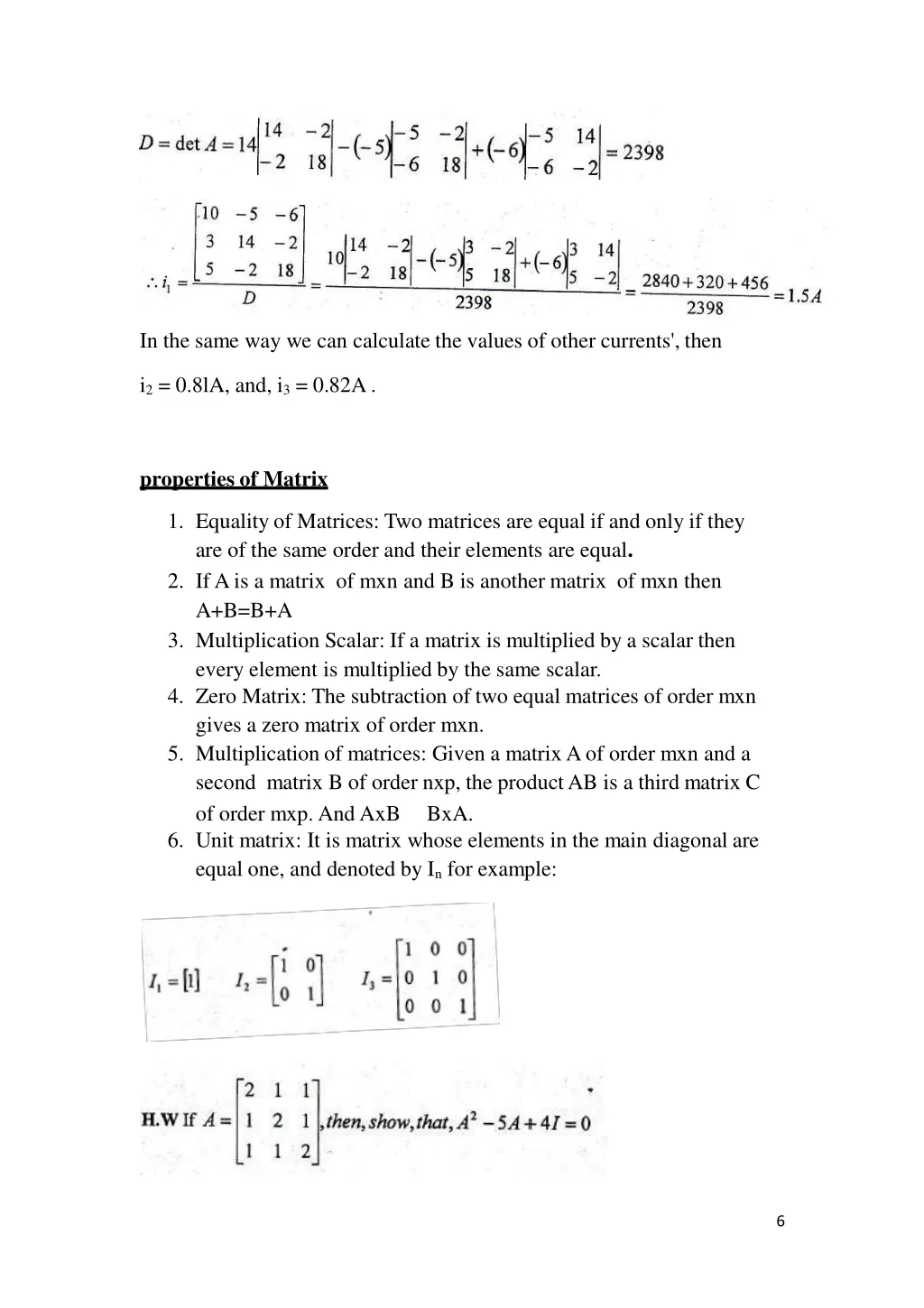 in the same way we can calculate the values