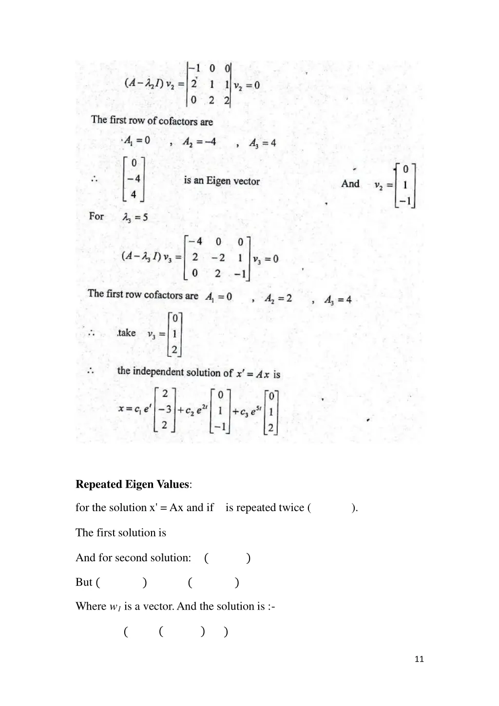 repeated eigen values