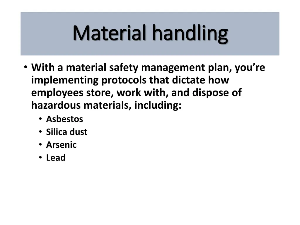 material handling material handling